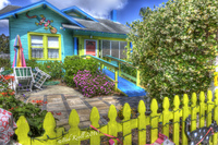 Yellow-picket-fence