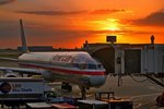 American-airlines-jet-at-sunset