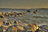 Stones-in-sunset