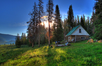 Cabin-at-sunrise
