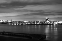 Starry-lights-of-the-city-hdr-in-black-and-white-
