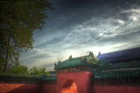 A-temple-and-clouds