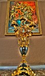 Candle-holder-and-flowers