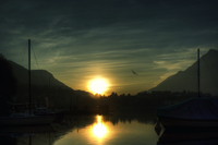 Tramonto-sul-lago