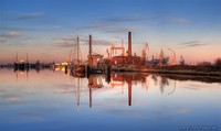 Harbour-of-emden-in-the-evening