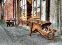 Wooden-wheelbarrow