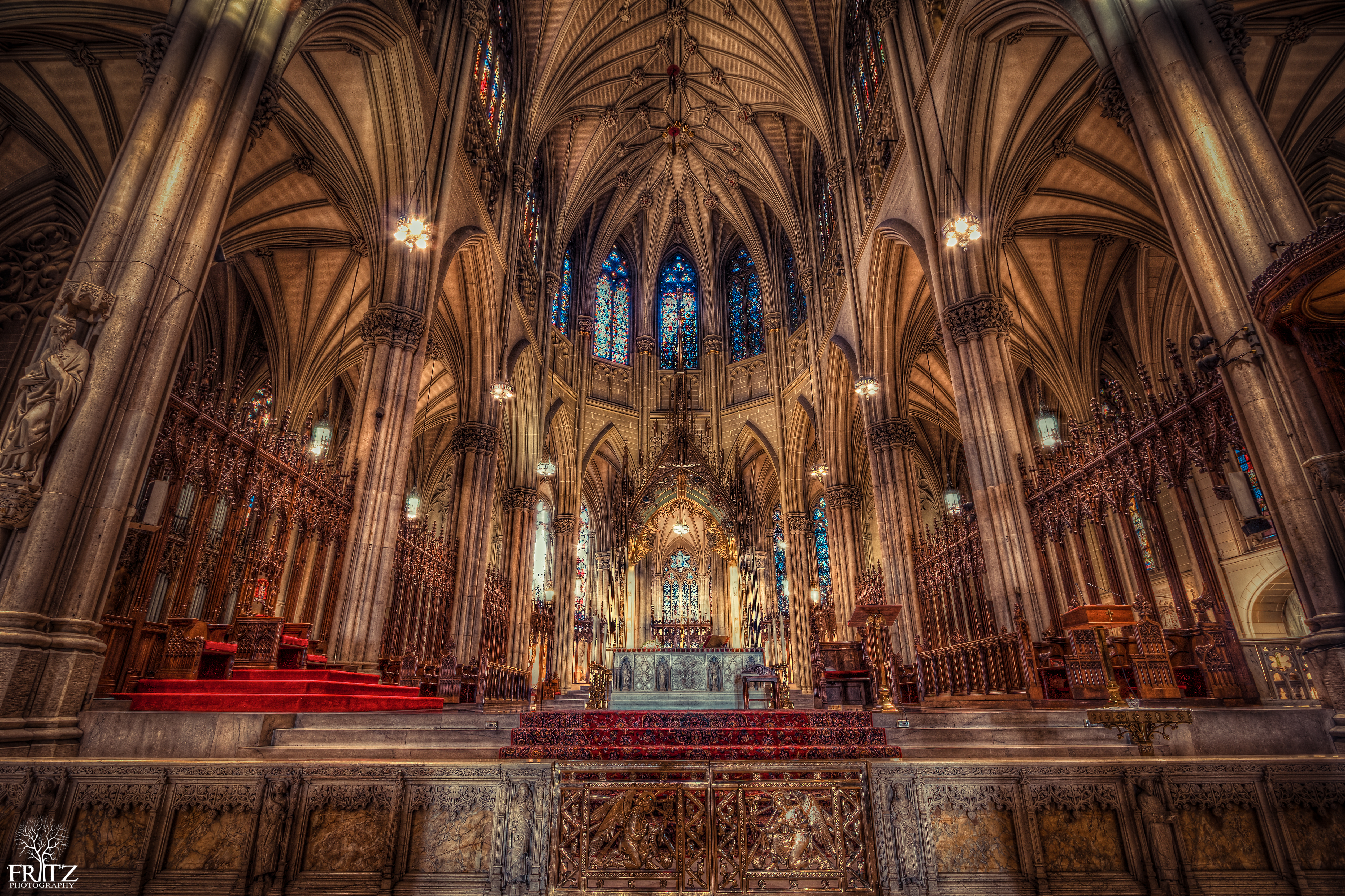st patrick s cathedral nyc hdr creme