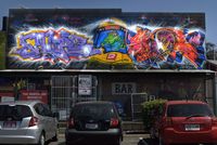Train-graffiti-at-the-train-station-