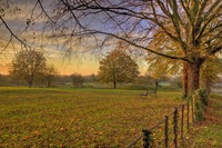 Golden-sunset-over-ivinghoe-village-green