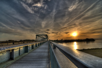 Handrail-in-sunset