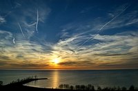 Contrails-and-a-sunset